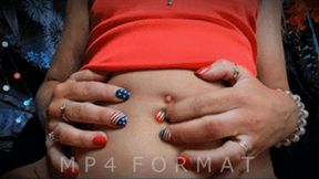 USA Star Belly Ring Fingering (HD) MP4