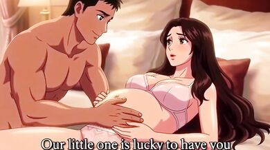 Pregnant wife worships husband’s cock after sensual oil massage