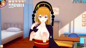 Touhou Project: Pure Fox Serves Up Standing Handjob and Blowjob with Big Breasts Hentai
