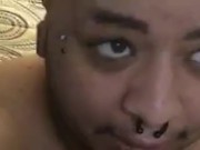Split tongue goth slut sucking your cock POV