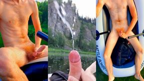 Fellow on a boat in the horny jacks penis and blows a blast powerfully