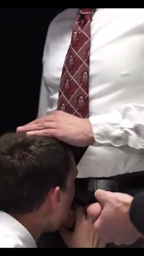 Mormon Twink Sucks Off Three Men In Dark Secret Room   Clip 2