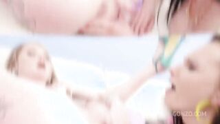 Baby Kxtten & NiciXdream assfucked together with double penetration, DAP and anal fisting