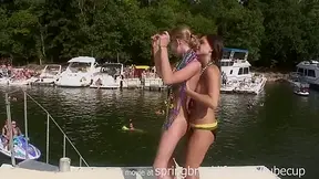 SpringBreakLife Video: Chicks Flashing On The Lake