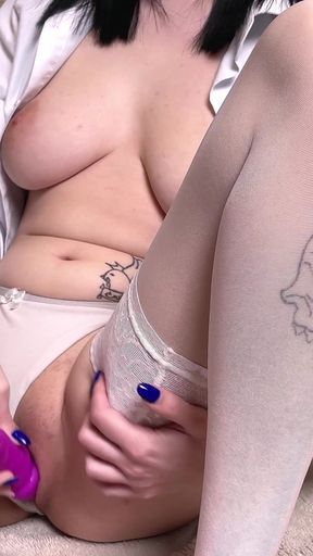 Orgasm in a White Shirt