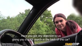 Fake Cop - Outdoor Threesome with Two Big Pairs of Tits