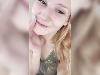 Cute golden-haired masturbating large with vibrator and sucking hard.