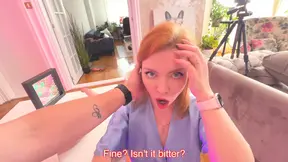 Amateur redhead wife sucks dick to quit vaping