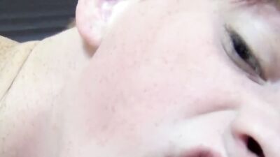 Twink bends over for his boyfriend and takes a pounding