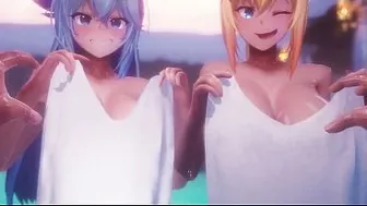 Konosuba - Snow Onsen sex 3D