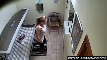 Busty Instructor Explores Public Solarium