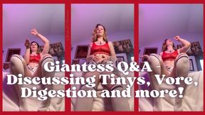 Giantess QnA - Discussing Shrunken Men, Vore, Digestion and more!