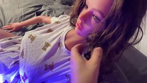 The doll is a replica of my wife! The neighbor complains that "my wife looks out of the window strangely