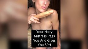 Your Hairy Mistress Pegs You & Humiliates Your Tiny Dick