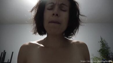 Moaning Milf drinks her load from her own face begging for more