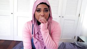 Shy Curvy Busty Muslim Teen In Hijab Asked Her Step-cousin To Take Her Virginity