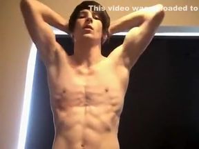 Emo Teenboy Shows Off His Muscular Body