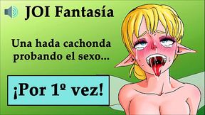JOI hentai, la primera vez de un hada timida y cachonda. Audio voz espa&ntilde_ola.