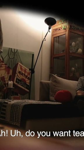 My grandfather caught us wanking! (gay couple handjob)   Clip 1