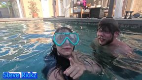 Underwater Suck and Fuck - Crazy Swimming Pool Sex - Steve Rickz, Chloe Kreams