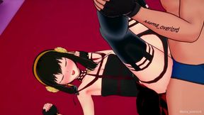 Yor Forger Seduces in Job Outfit for Passionate Uncensored 3D Anime Action