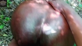 South African beauty gets her tight pussy stuffed in the jungle