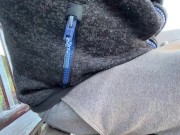 Outdoor nylon foot worship with Ava Venice Garlett