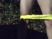JACKING OFF Outdoors - CONDOM filled with MILK and CUM ** PART 3 **