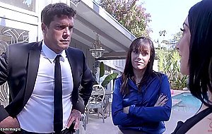 Politician fucks stepdaughter and wife