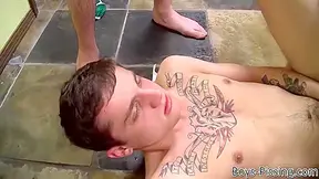 Tattooed Twink Fucked And Peed On In Gay Group 10 Min - Ryan Connors, Chris Porter And Bryce Corbin
