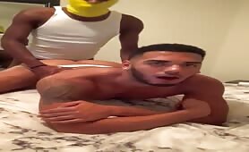 My masked straight roommate pounding my horny ass