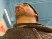 Cute guy gets gas with a massive butt plug in his ass