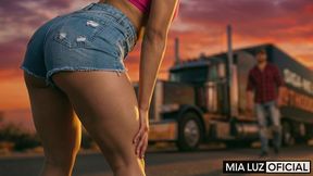 parada para o prazer! eu esperei pelo caminhoneiro safado fuder minha buceta