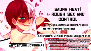 My Hero Academia SAUNA HEAT - ROUGH SEX w/ TODOROKI!! (fem pronouns ver.) art:bludwingart
