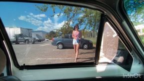 The lovely Anie drives the old Chevette, looking a little confused