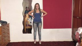 Beautiful Sophie Models Off Her New Platform Heels