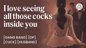 Bride Gets Fucked by 3 Men on Wedding Night - Wedding Night Gangbang Foursome Fantasy ASMR Audio Porn - Erotic Audio Story