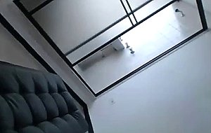 Tattooed tranny cumming for the fans