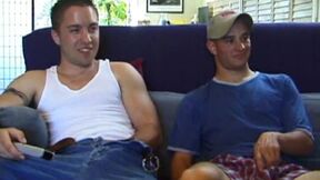 ”Curious Straight Boy Gay 3some”