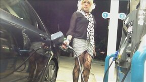 New Leggy Skirt Gas Station Flashing