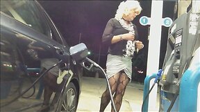 New Leggy Skirt Gas Station Flashing