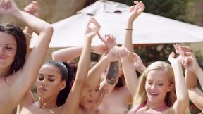 haley hill, a horny guest invited to the fuck fuelled pool party