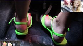 FLIP FLOPS PEDAL PUMP! Lady Scorpion & Lady Sara Intense POV Driving & Revving