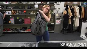 Lovely doxy has sex in shop