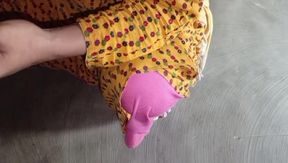Horny Desi Aunty on Bed Legs Spread Wide, Full Energy Fucking (Bangla Audio)