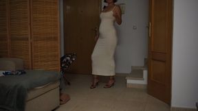 Long dress belly stuffing