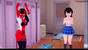 Meru The Succubus And Mavis Dracula Threesome In The Lockers Promo