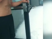 Guy at pool went in bathroom showed his dick