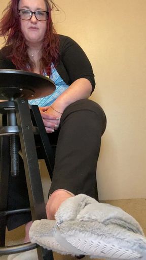 Slipper Domination: BBW Feet Humiliation as My Footstool