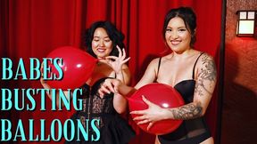 Babes Busting Balloons
